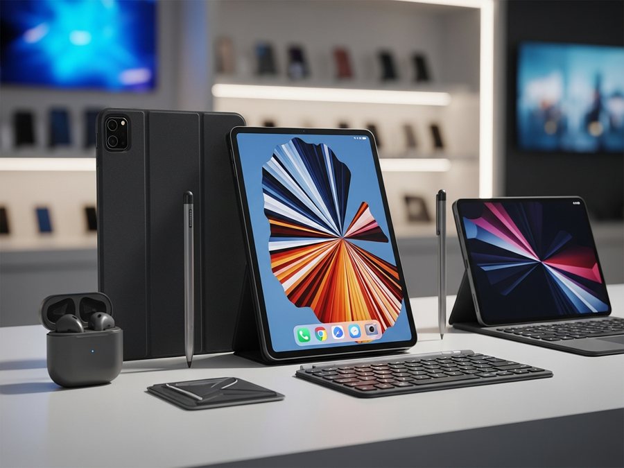 Tablets y accesorios en tienda de electrónica